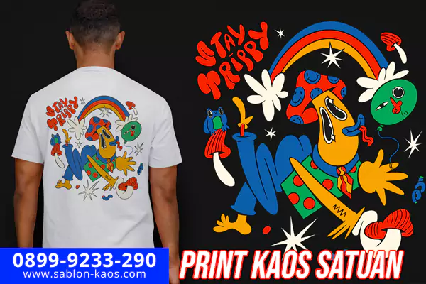 Tempat jasa print kaos satuan terdekat di daerah Jakarta hingga Bekasi silahkan menghubungi nomor WA 0899-9233-290 di Sablonbeda Kreatif